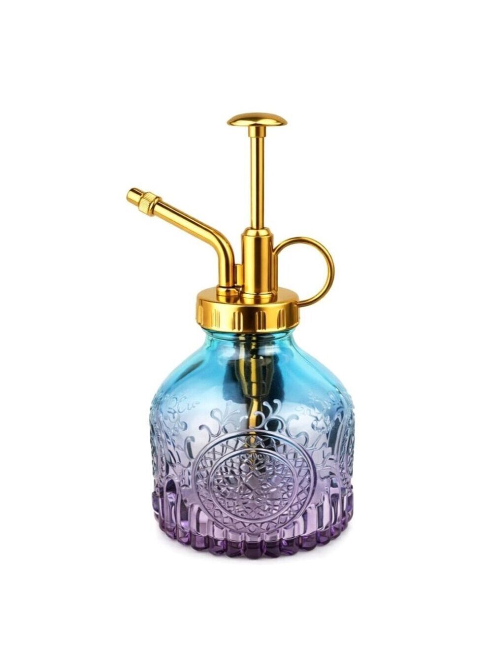 Blue Purple Glass Plant Mister Spray Bottle 6oz Orchid Bonsai Air Plant Mister